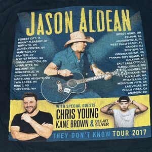 Jason Aldean Shirt Adult Medium They Don't Know Tour 2017